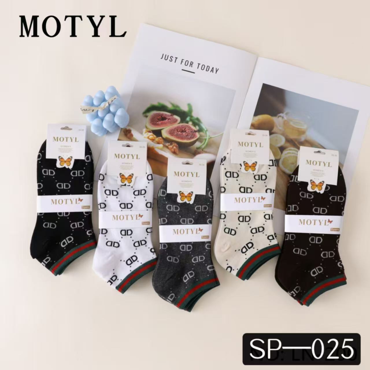 Skarpety damskie Roz 35-42, Mix kolor Paczka 40 szt 1